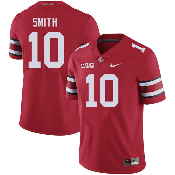 #10 Troy Smith Ohio State Buckeyes Jerseys Football Stitched-Red